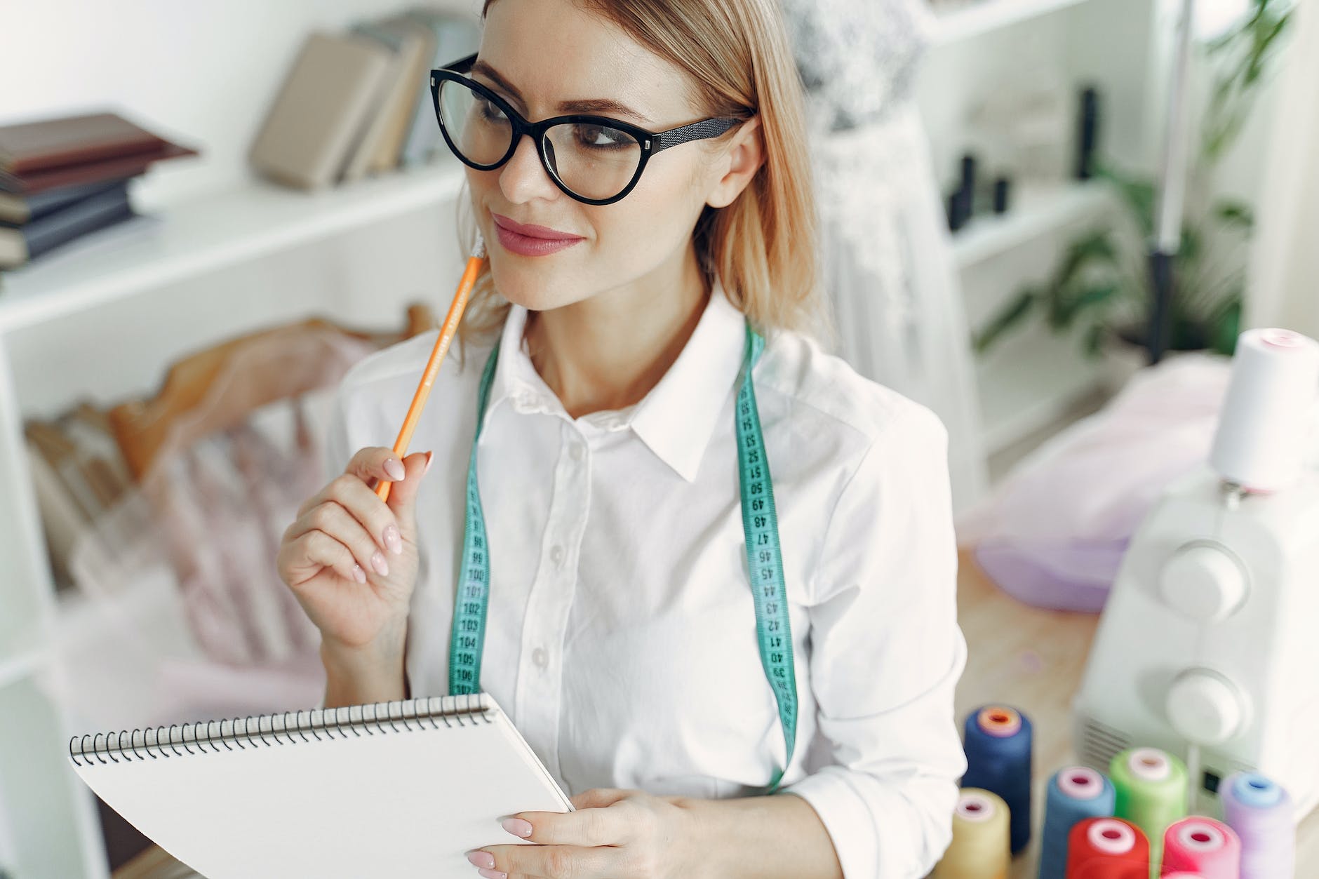 Girl in designer frames